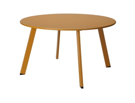 ProGarden Mesa auxiliar amarillo mostaza mate 70x40 cm