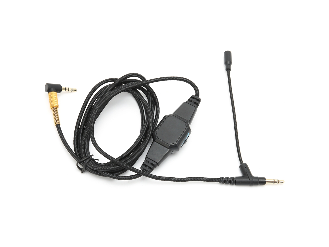 Cabo De Áudio Com Microfone E Controle De Volume Para Fones Vmoda Msr7 H6 3.5mm
