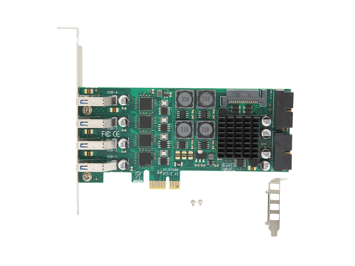 Tarjeta De Expansión Pcie A Usb 3.0 4 Canales 5gbps 4 Puertos Usb3.0 2x19pin