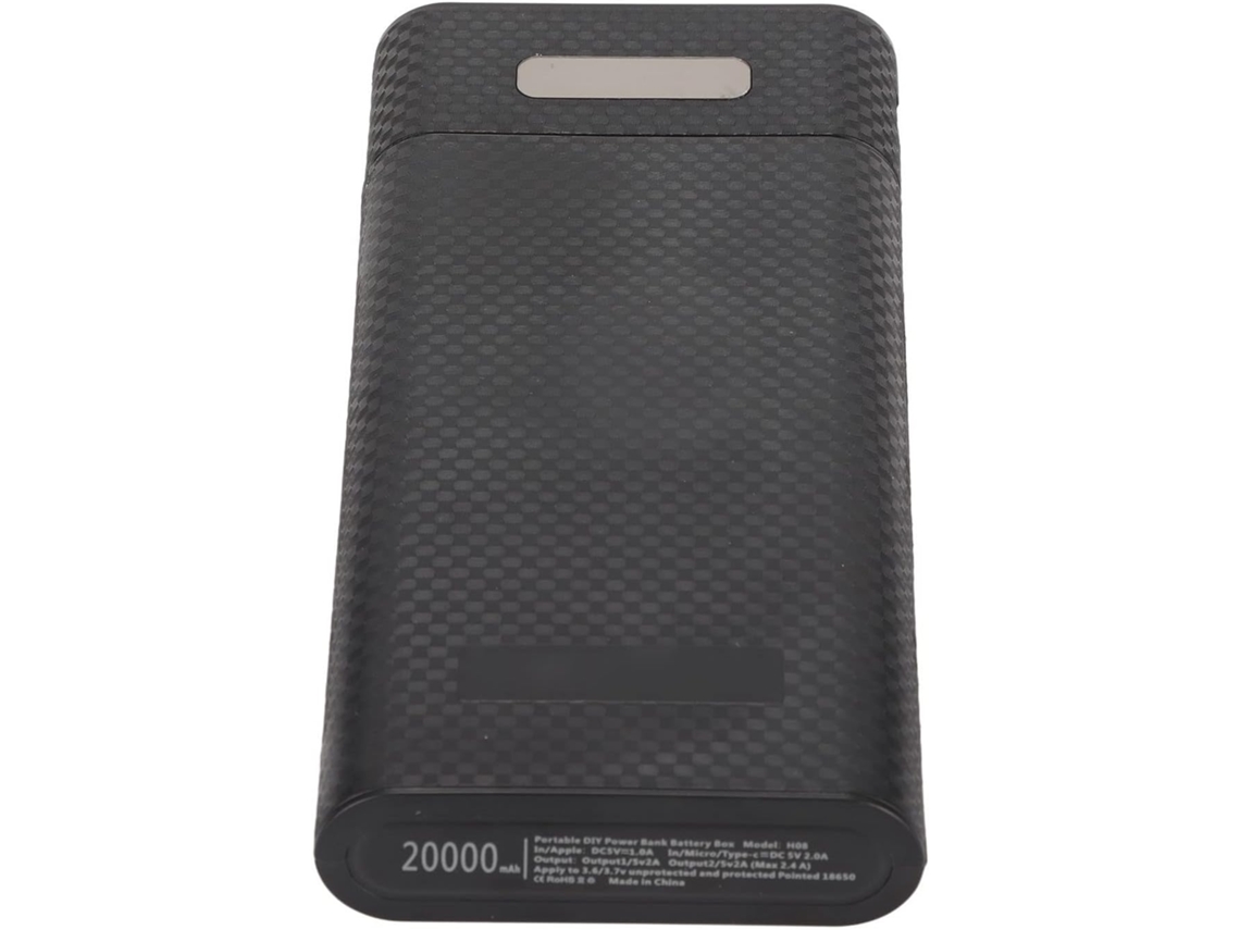 Batería Externa Diy Para 8 Baterías 18650, Carcasa De Abs Para Batería Externa Diy Para 8 Baterías 18650, 2 Salidas Usb Y 10 W.