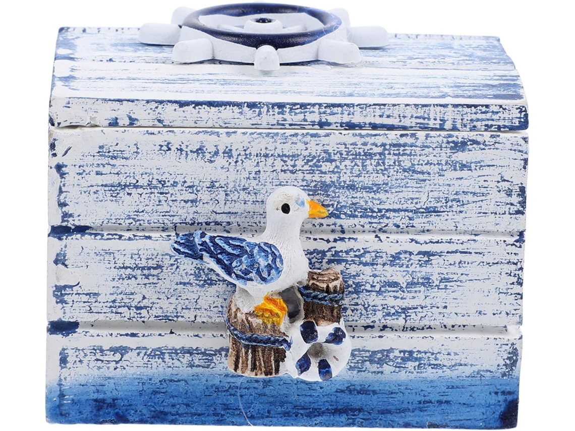 Caja De Almacenamiento Mediterránea De 5 Piezas, Organizador De Joyas Náutico Pequeño Y Decorativo
