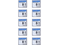 Tarjeta de memoria Compact Flash SFUSHOS Professional de 8 GB (10x) (Blanco y Azul)