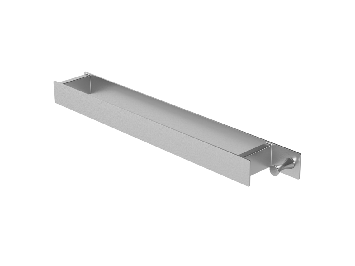 Toallero sin taladrar con gancho de acero plata multiuso 42cm ML-DESIGN