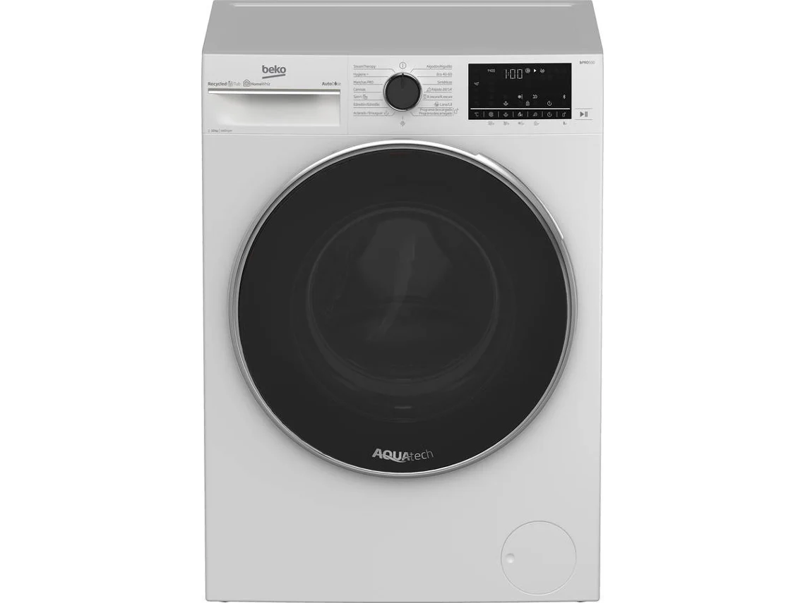 Lavadora BEKO Autodose Aquatech B5WFT510418WD (10 kg - 1400 rpm - Blanco)