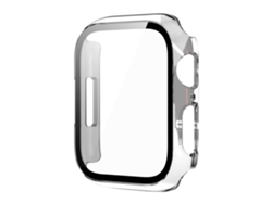 Capa Protetora Com Película Temperada Para Iwatch 1-8 Transparente 41mm - Proteção Total Tela E Corpo