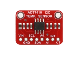 Placa de conexión para sensor de temperatura Adt7410 con interfaz I2C, sensor preciso de 40 ℃ a 105 ℃, módulo de 2,7 V a 5 V CC