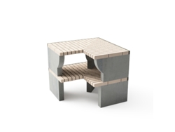Módulo de esquina para barbacoa MOVELAR Bailen Plus (Blanco, Gris - 95x58x80cm)