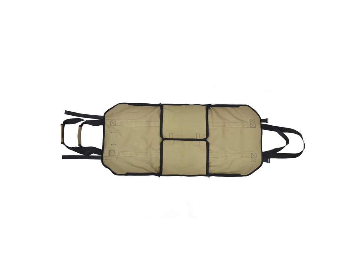 Bolsa de madera de gran capacidad, bolsa de camping de lona Oxford, color caqui.