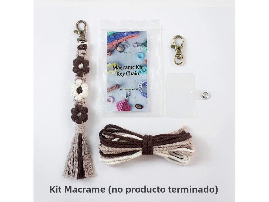 Conjunto de llaveros de margaritas tejidas a mano, con tutorial para principiantes, llavero colgante con borla de margarita DIY MDUG