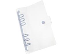 Capa Protetora Transparente Em Pvc Para Caderno Com Botão De Pressão, Recarregável E Seis Compartimentos