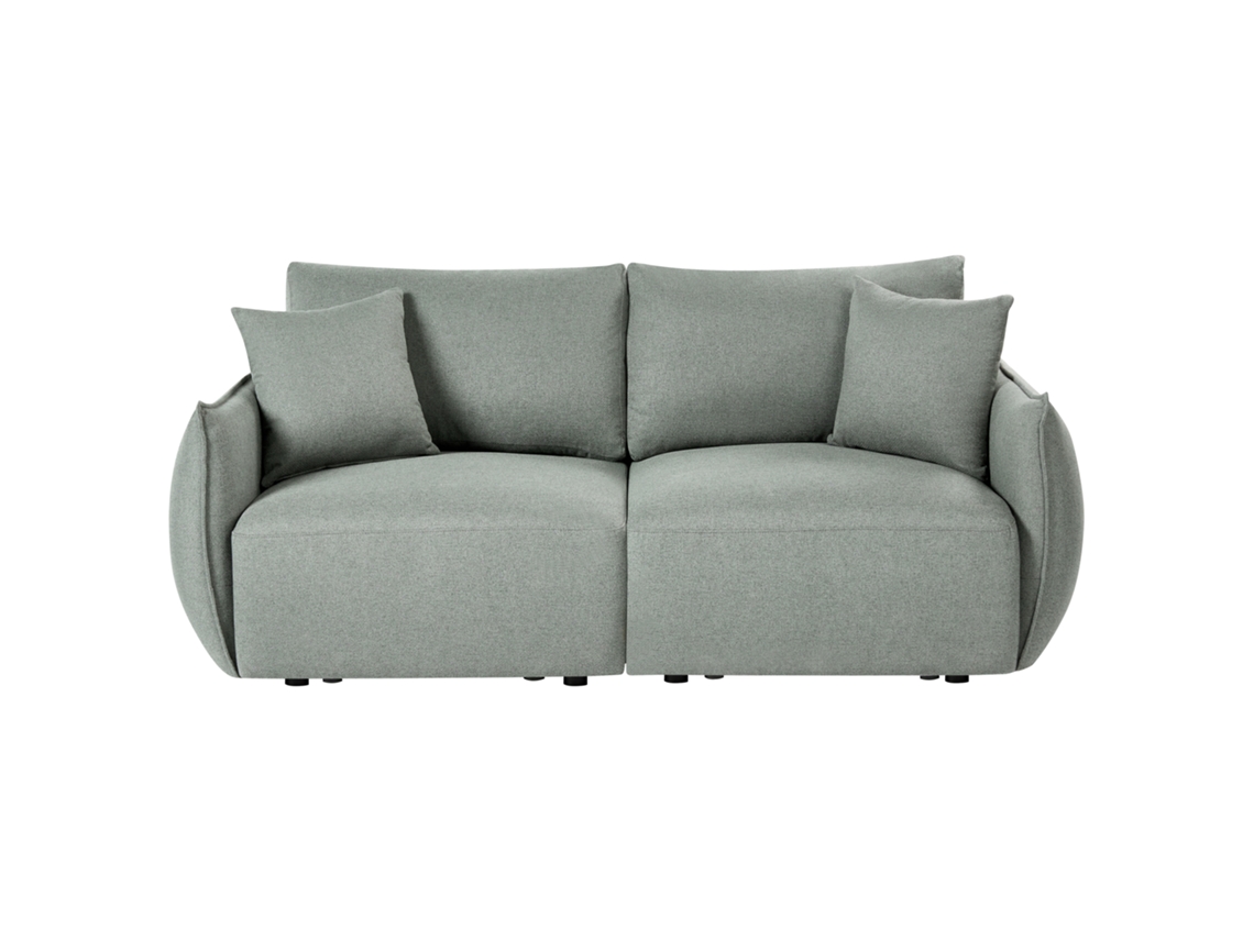 Sofá modular de 2 plazas Beliani Mesnali en tejido verde, 190x95x84