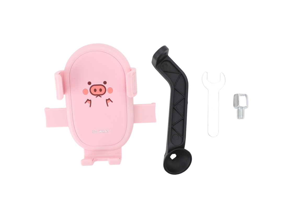 Soporte Teléfono Moto Scooter Cicleta Absorción Choques Rosa
