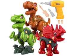 Para Niños De 4 5 6 7 Años Desmontar Juguetes De Dinosaurios Para Niños Juego De Juguetes De Construcción Con Taladro Eléctrico CHRUI