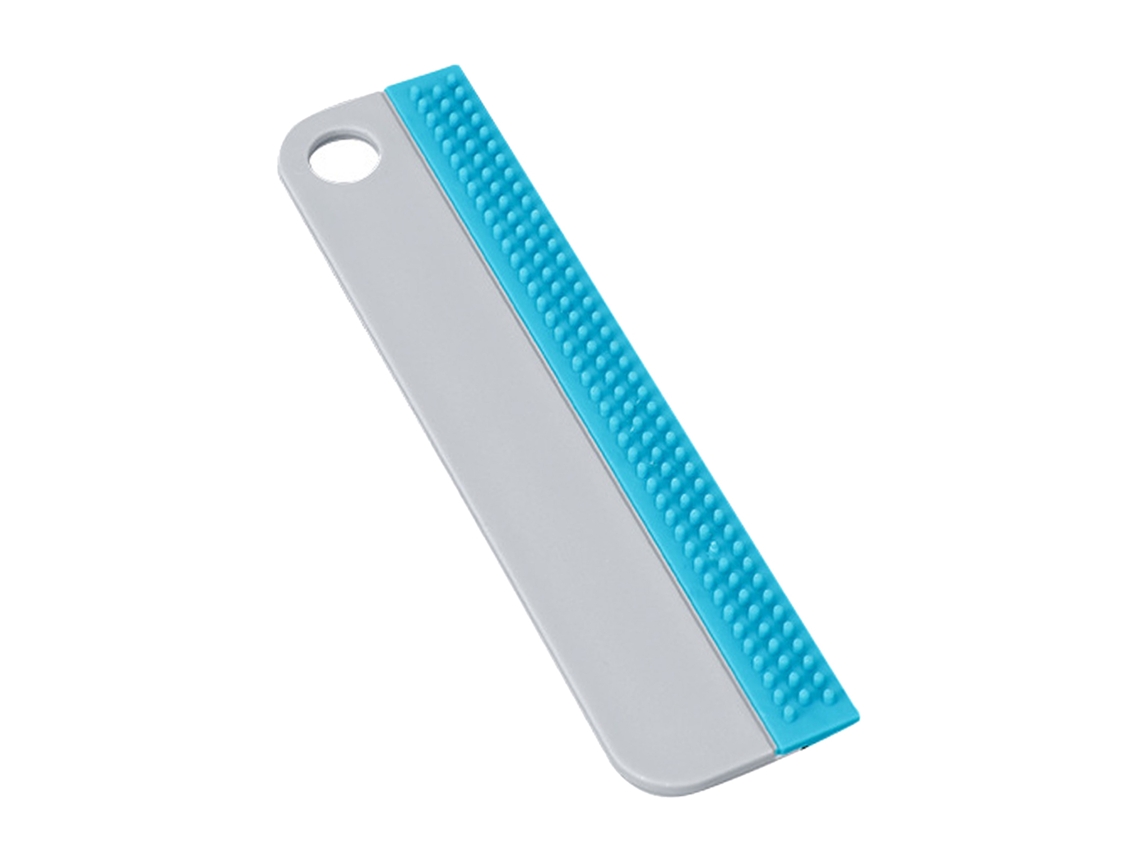 Escobilla De Goma Para Coche Portátil Pequeña De Larga Duración Y Multiusos Para Limpieza Eficiente Con Cuchilla De Agua, Color Azul Y Gris
