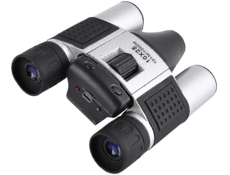 Binoculares 10X25 Cámara Digital Telescopio Gran Aumento Ligero y Compacto para Deportes al Aire Libre Grabación de Video DVR Plata BISBISOUS