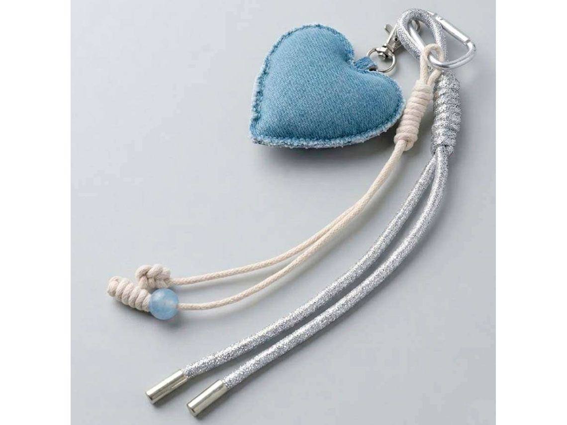 Charm Colgante Corazón Denim — Estilo Jeans Para Móvil