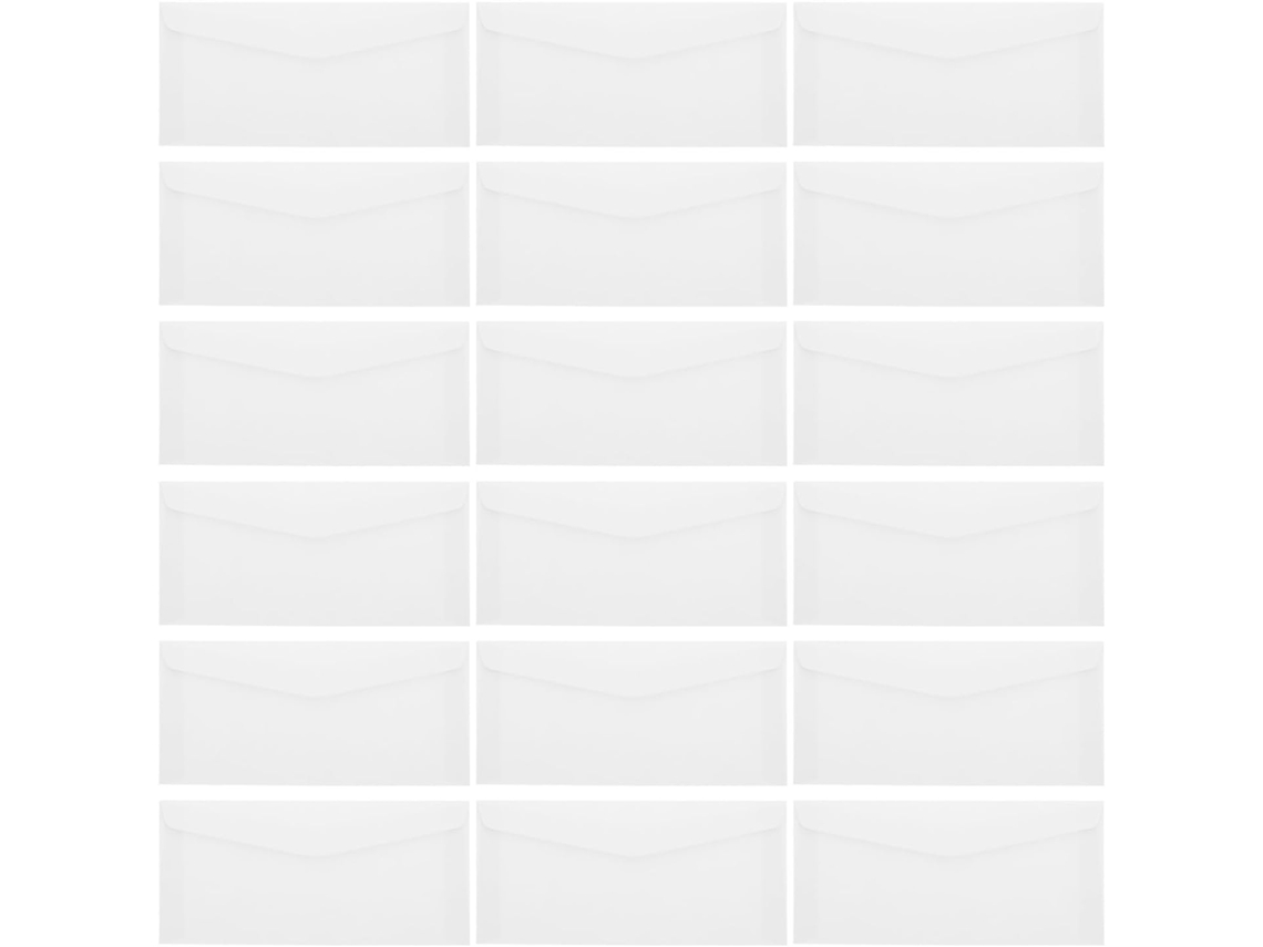 Paquete De 100 Sobres Blancos Gruesos Sin Ventana, Bolsas De Papel Resistentes.