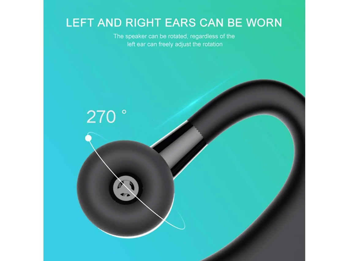 Auriculares Inalámbricos Bt V9 Con Gancho Para La Oreja, Micrófono, Cancelación De Ruido Y Resistencia Al Sudor Para Llamadas Hd Y Deportes.