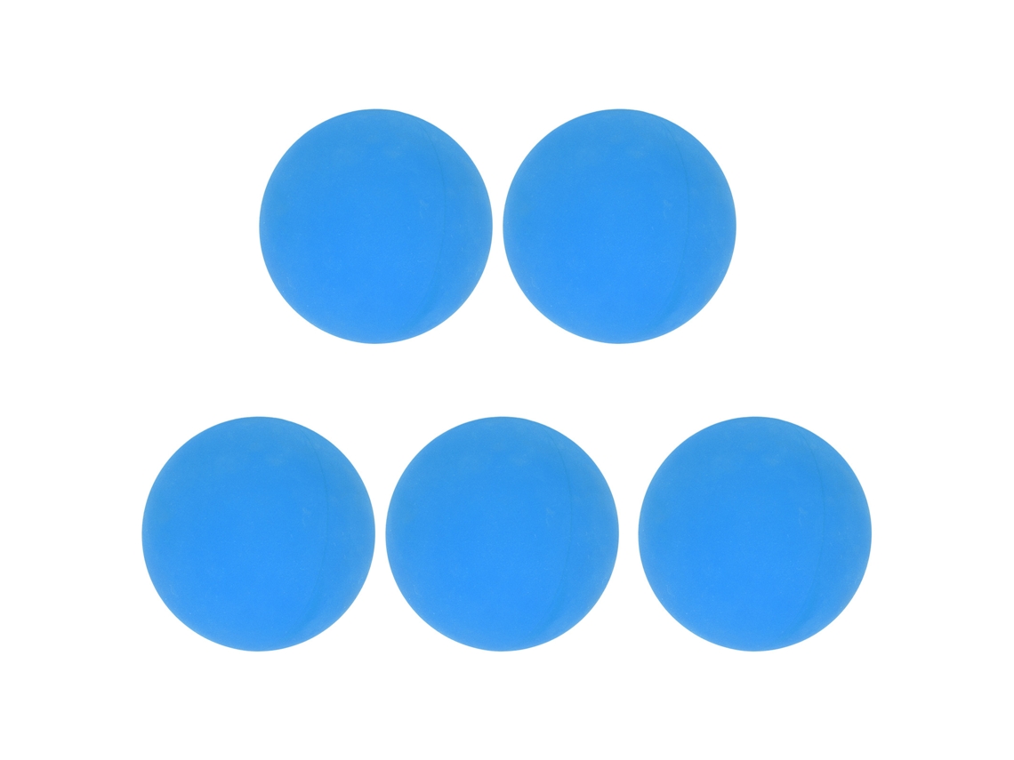 KKLV-5 Pelotas de rebote de 6 cm fabricadas con caucho seguro y ecológico para ejercicios de manos, piscinas infantiles, playas, color azul.