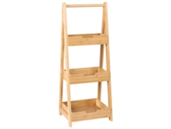 Prateleira De Casa De Banho Beliani Alerce De Bambu Castanho 30x25x78