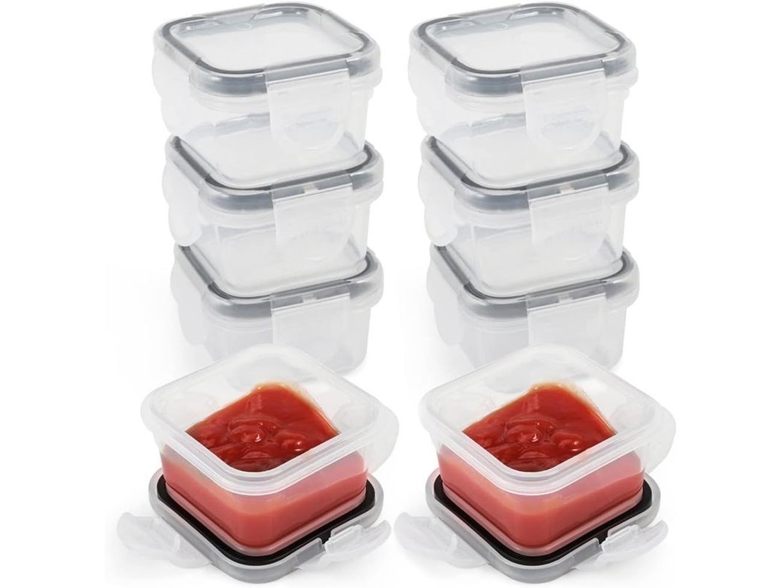 Envases Pequeños Reutilizables Para Aderezos De Ensalada Con Tapa Hermética, Ideales Para Aperitivos, Picnics Y Viajes.