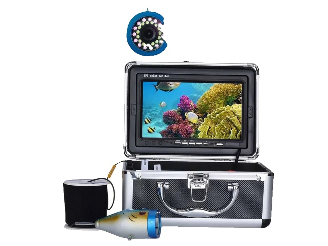Cámara de pesca con sonda, alta resolución 1000TVL, iluminación LED dual, DVR OEM de 30 m