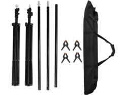 Kit De Soporte De Aleación De Aluminio Para Fondo De Fotografía De Retrato