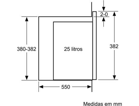 Microondas Integrable BOSCH BEL554MS0 (25 L - Con grill - Inox) — 25 L | Con grill | Interior: acero inoxidable