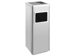 Contenedor de Basura con Cenicero para Hotel de Acero Inoxidable 36 L