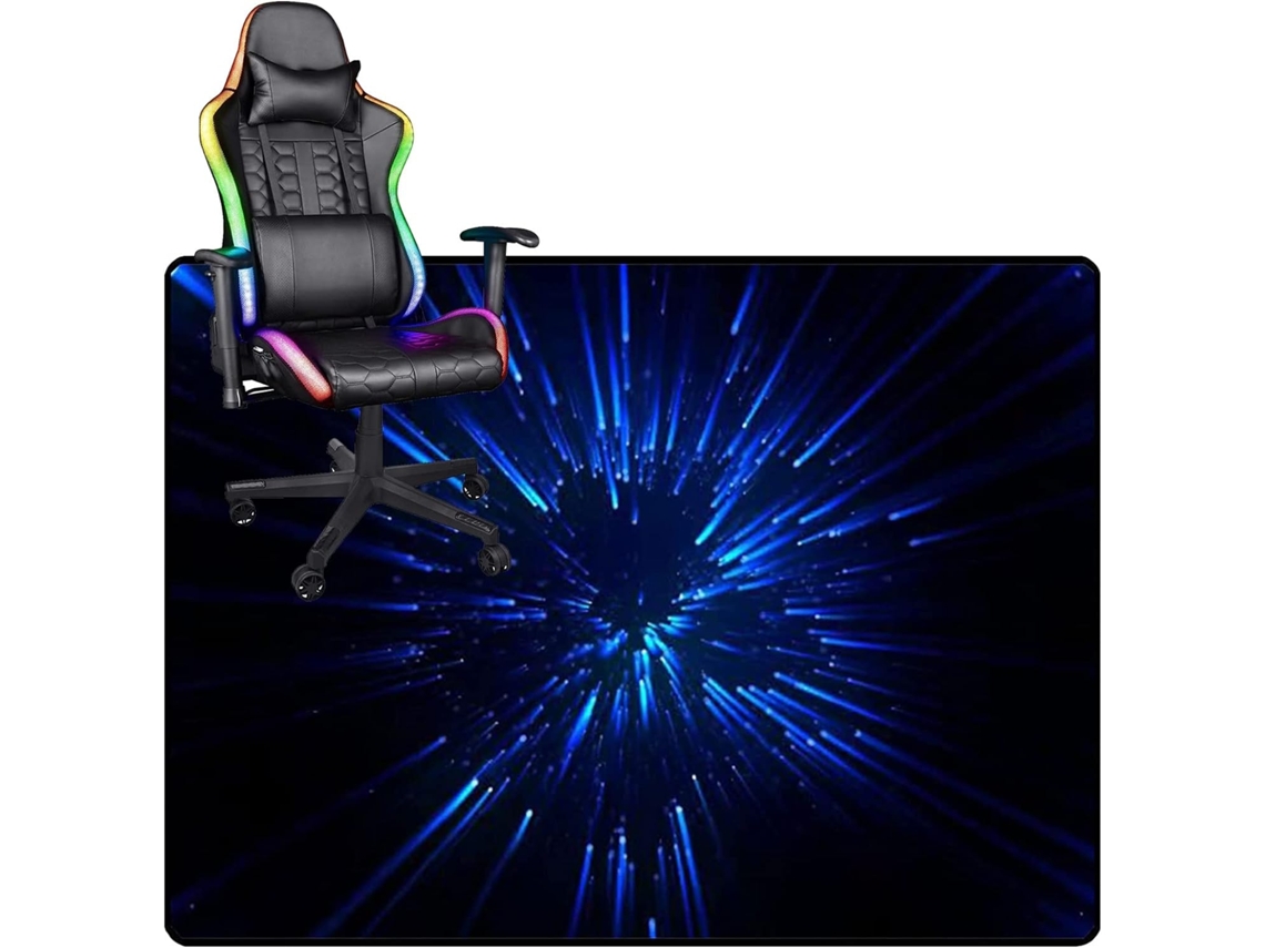 Tapete Cadeira Piso Antiderrapante Resistente Madeira Computador Gamer, Protetores Retangulares