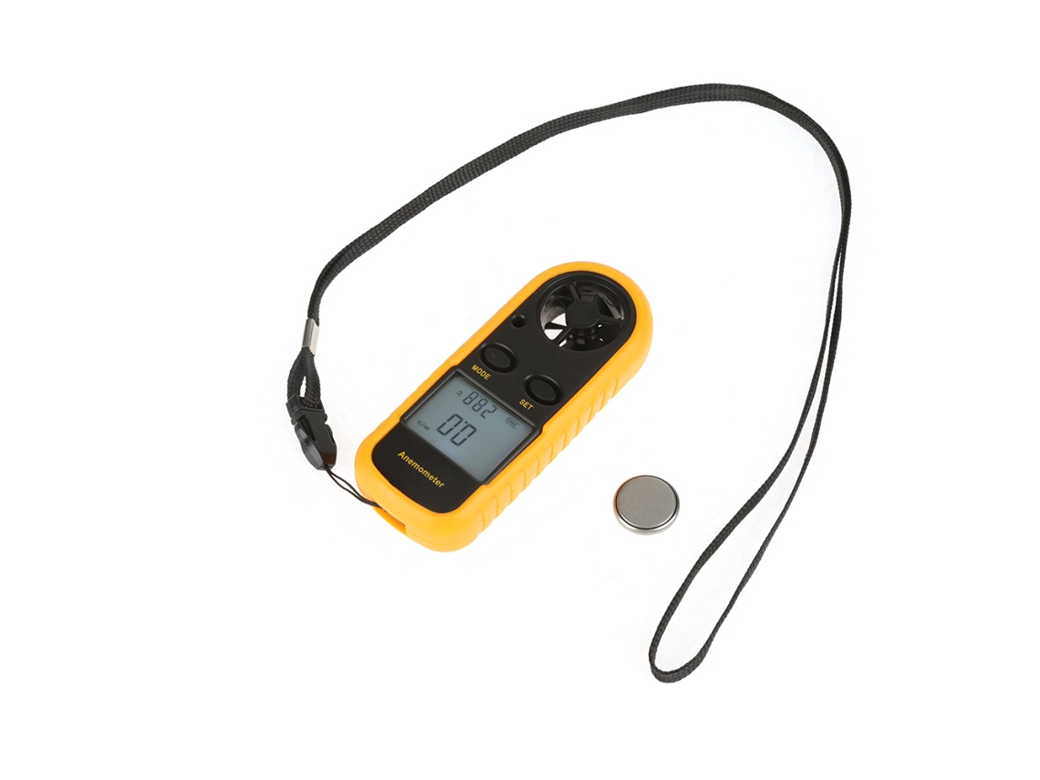 Anemómetro Digital Portátil, Medidor De Velocidad Del Viento Y Temperatura Con Retroiluminación Led Para Windsurf, Pesca Y Montañismo.
