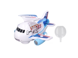 Ats-juguete De Avión Eléctrico Para Niños Con Luces, Música, Puerta Abrible Y Niebla Azul Modelo Aeronáutico Simulado
