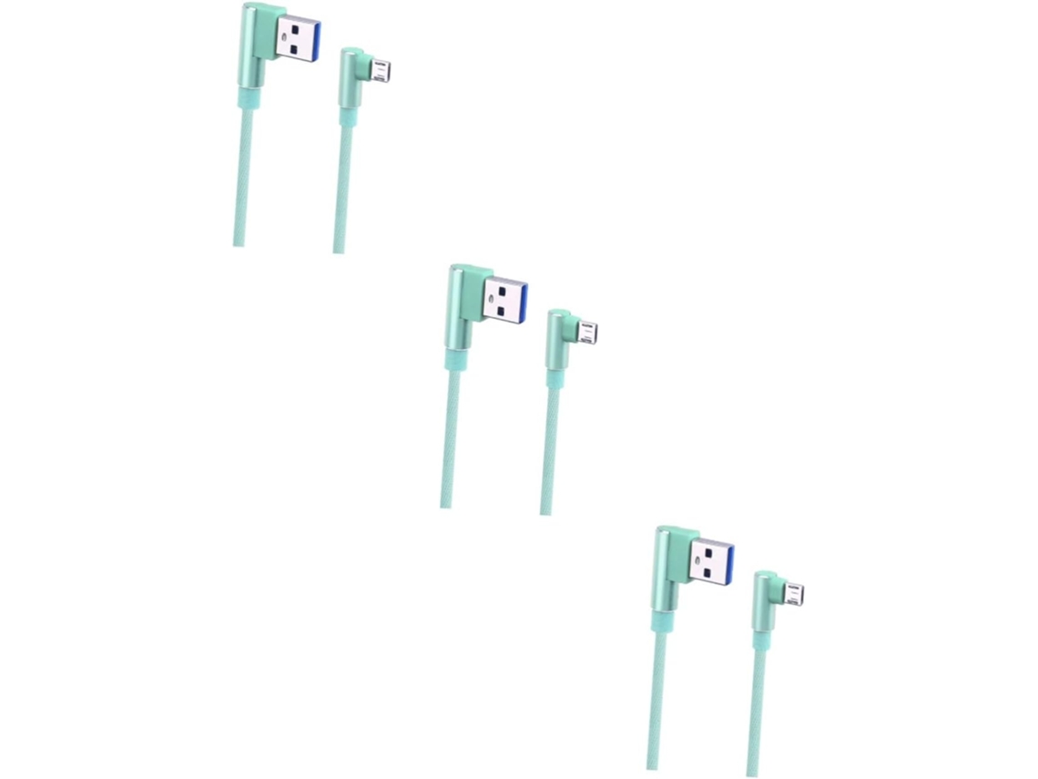 Cable De Carga Usb Trenzado De 3 Piezas Para Una Sincronización Rápida De Teléfonos.