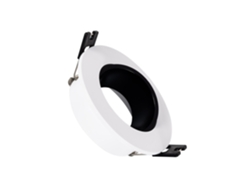 Aro Downlight Cónico Bajo Ugr Para Bombilla Led Gu10 / Gu5.3 Corte Ø 75mm Branco / Preto