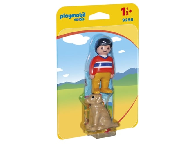 PLAYMOBIL 1.2.3 - Hombre con Perro (Edad Mínima: 18 meses)