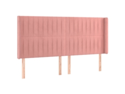 Cabecero con solapas de terciopelo 203x16x118/128 cm Rosa MAISON EXCLUSIVE