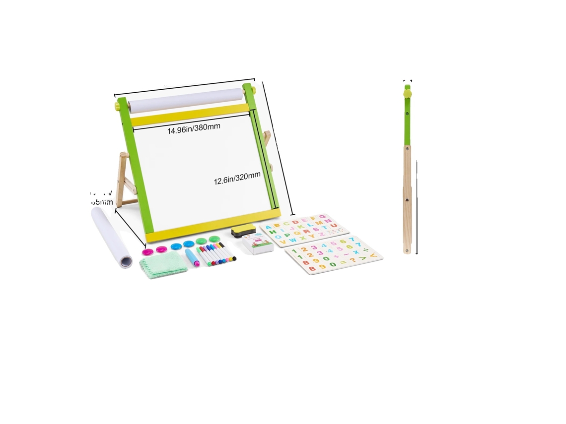 Pizarra magnética para dibujo, superficie de doble cara, accesorios de arte incluidos, 1 unidad.