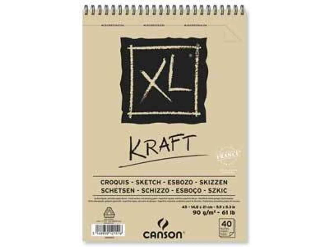 Bloc de Dibujo CANSON Espiral Canson XL Kraft (A5)