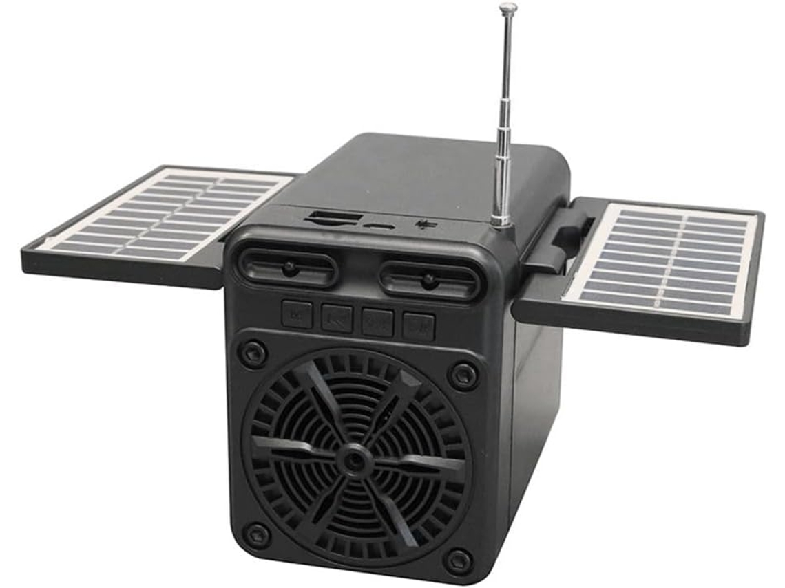 Radio Fm De Emergencia Solar, Altavoz Bluetooth Multifuncional, Tarjeta Tf, Reproducción Desde Disco Usb.