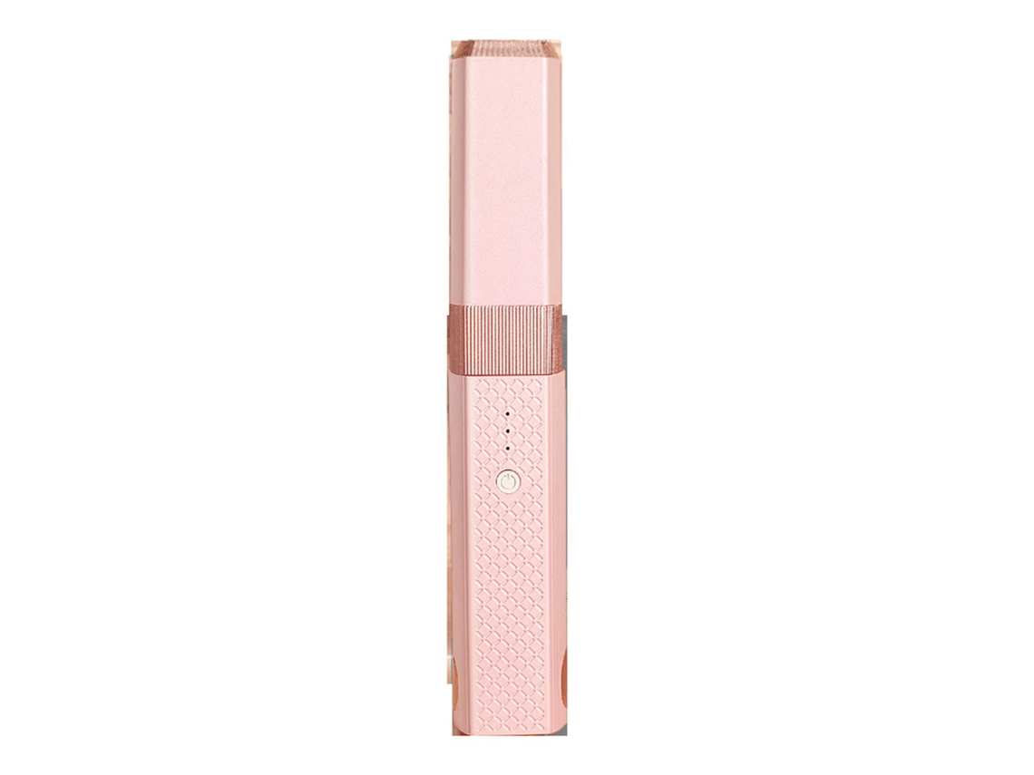 Plancha De Pelo Sin Cable Para Alisar Y Rizar Rápido Calentamiento Protege El Pelo Rizador Alisador Rosa 2 En 1