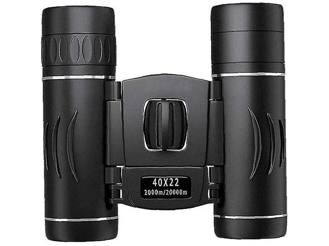 Mini binoculares 40x22, telescopio compacto impermeable, binoculares de bolsillo plegables para senderismo y observación de aves, color negro GUSSHIOUS