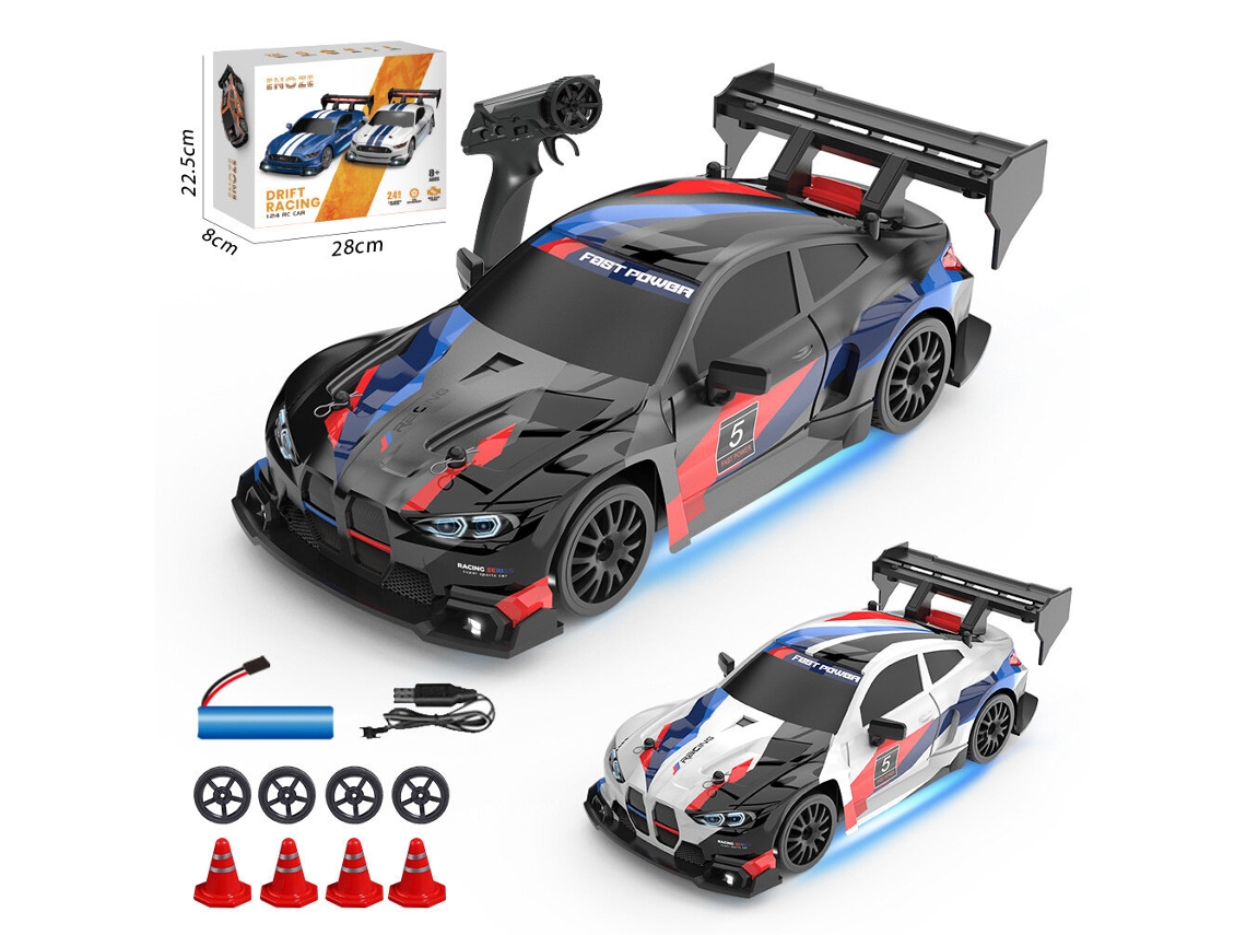 Blancoenoze 8607 Rtr 1/24 2.4g 4wd 30km/h Drift Gtr Led Alta Velocidad On-road Juguete