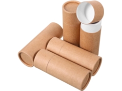 Juego De 5 Tubos Cilíndricos De Papel Kraft De 20 Ml Para Aceites Esenciales, Frascos Redondos Herméticos.