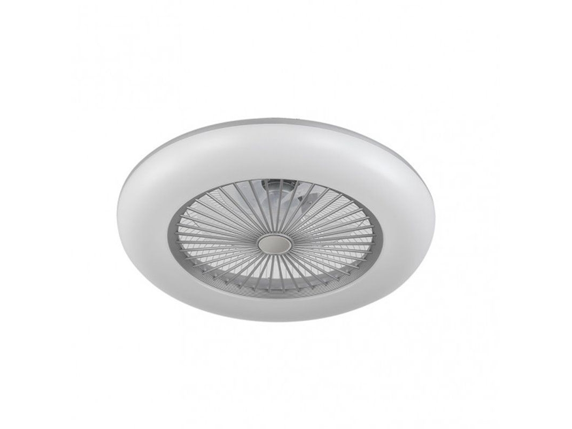 Ventilador Peri 72w Plata 5 Asp 3000-4000-6000k 8000lm Inten.reg.remoto.Temporizador .Memoria 20x55x55 Cm FABRILAMP