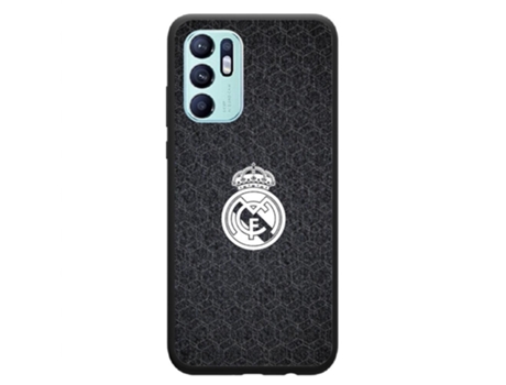 Funda Móvil Oficial Real Madrid para Oppo Reno 6 PHONECASES3D Piel Sintética Negro