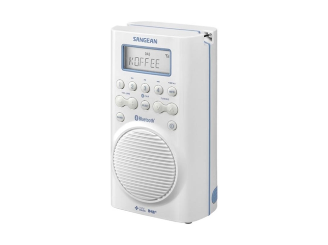 Radio Portátil Waterproof SANGEAN H-205 Blanco