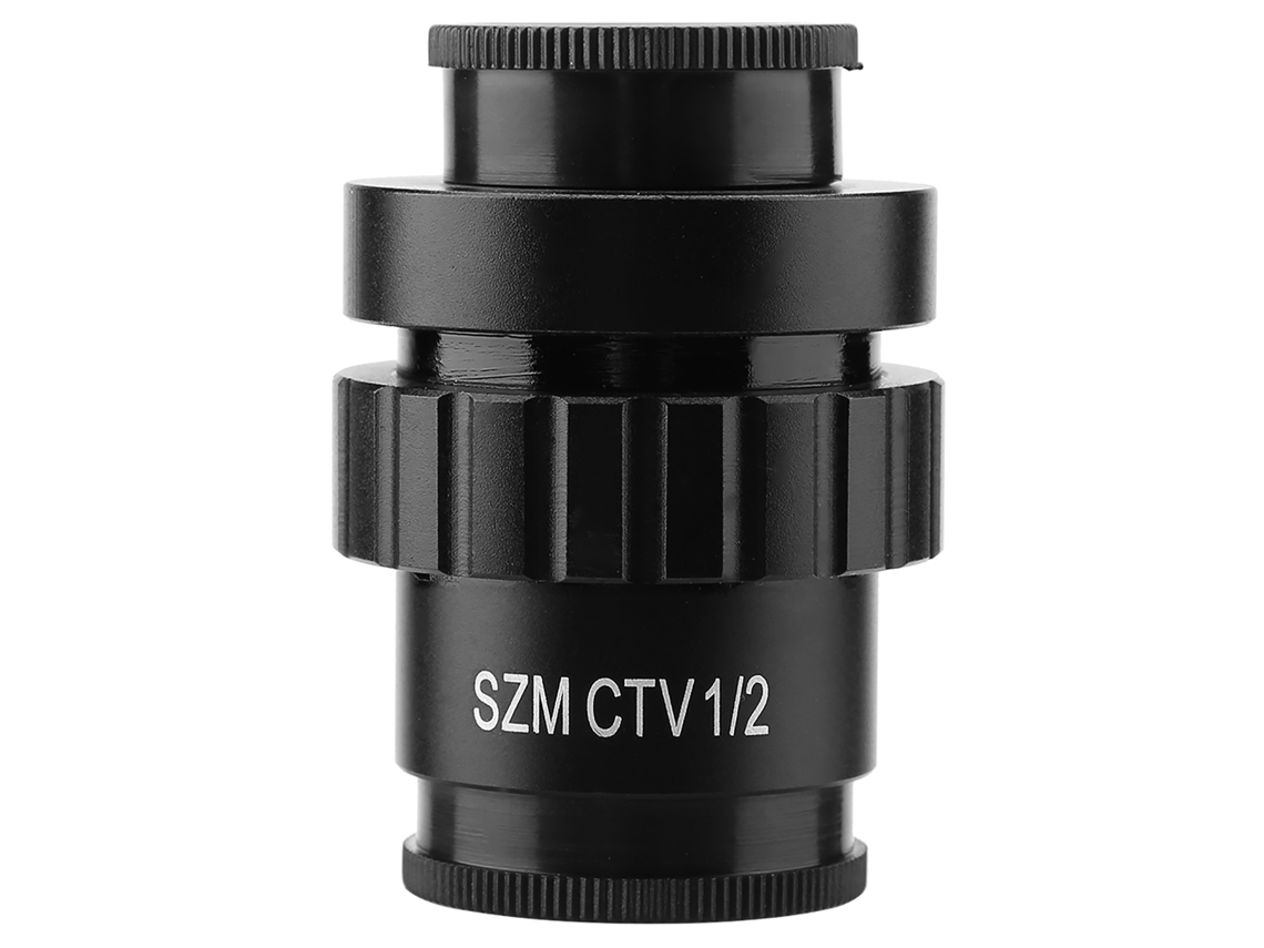 Lente Objetivo Auxiliar De 0,5x Para Microscopio Estereoscópico Con Adaptador De Montura C De 1/2" Para Cámara Digital Trinocular Szm