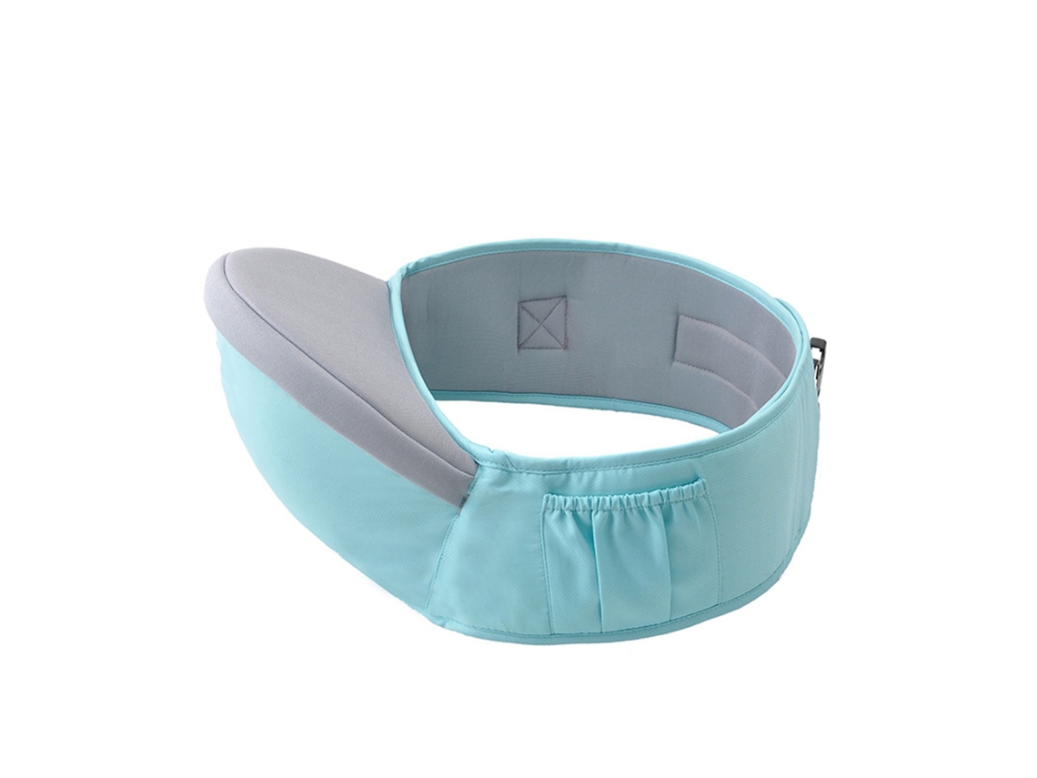 Soporte Lumbar Infantil Suave Y Transpirable Con Funda Extraíble Y Bolsa De Almacenamiento, Color Azul Claro.