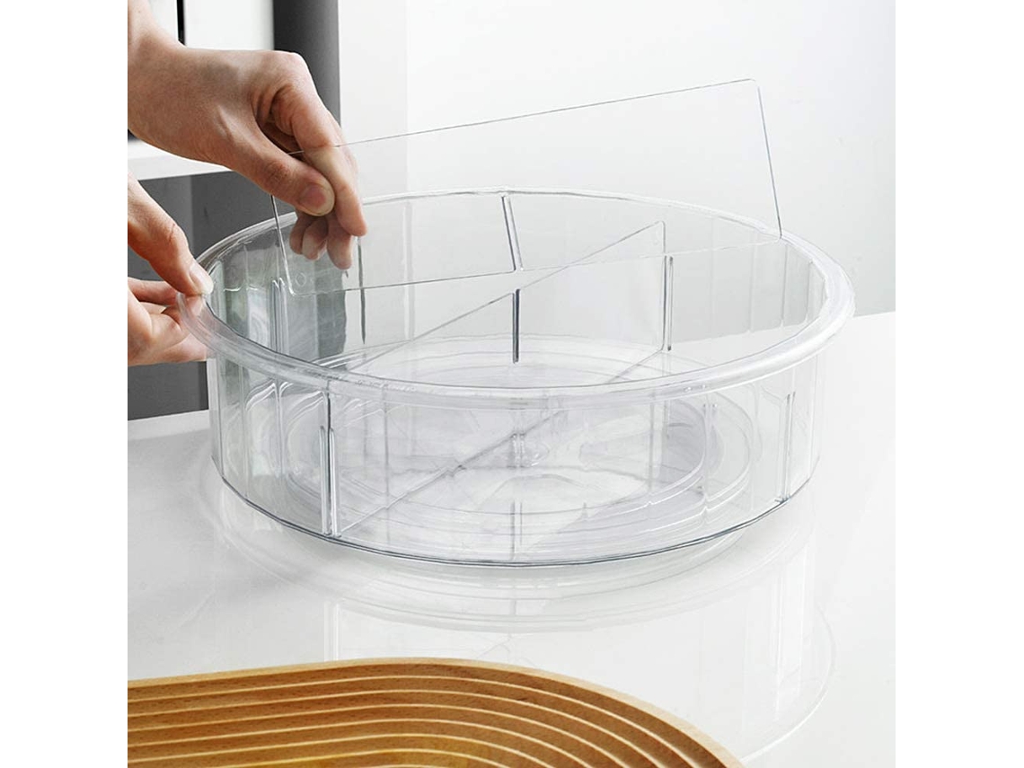 VVJIJILLY Organizador De Armário Lazy Susan, Organizador Giratório Premium De Plástico Transparente Para Temperos