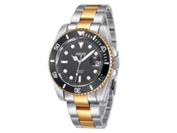 Reloj De Pulsera Para Hombre Nary 18099 Acero Fino Dial Redondo Oro Y Negro